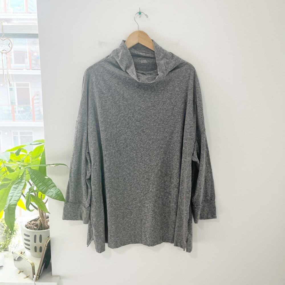 American Eagle Gray High Neck Long Sleeve Tunic Top Size XXL